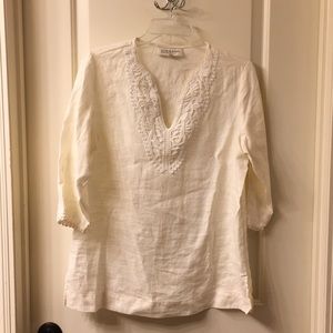 Cream linen blouse